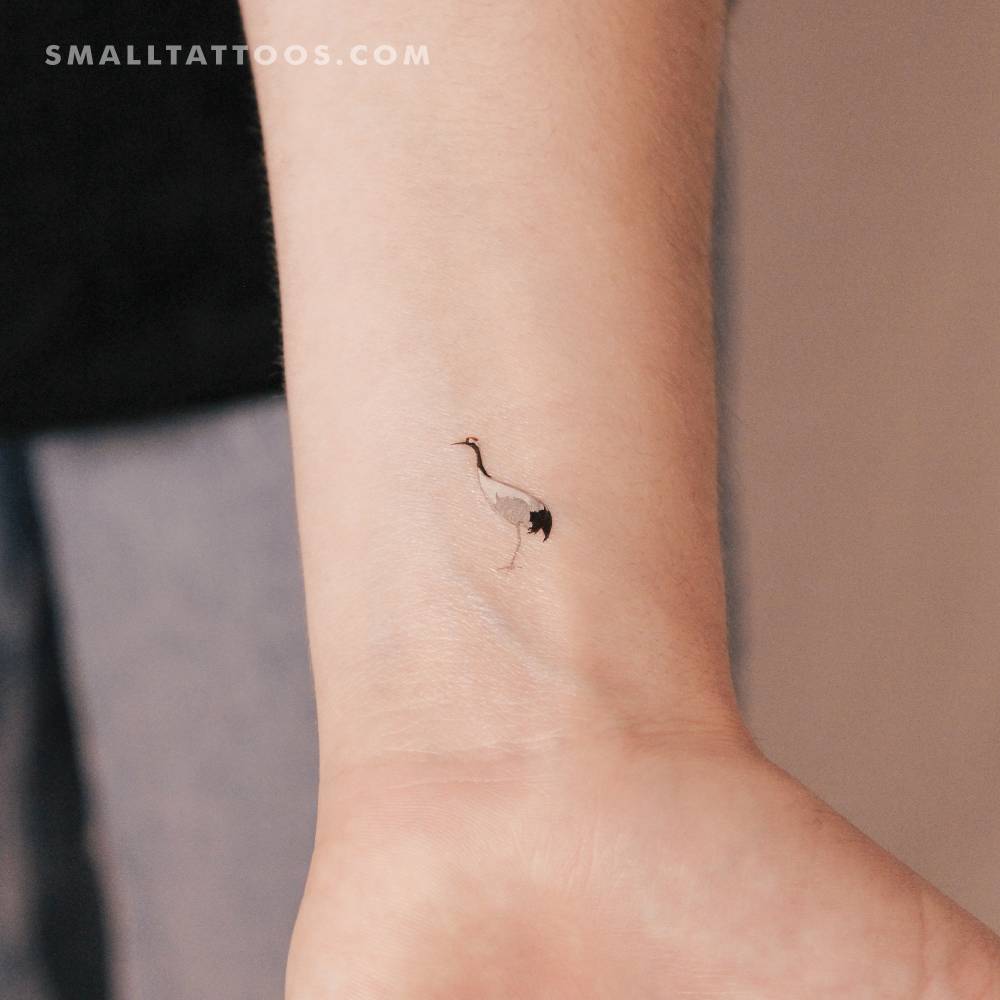 Red-crowned Crane Temporary Tattoo