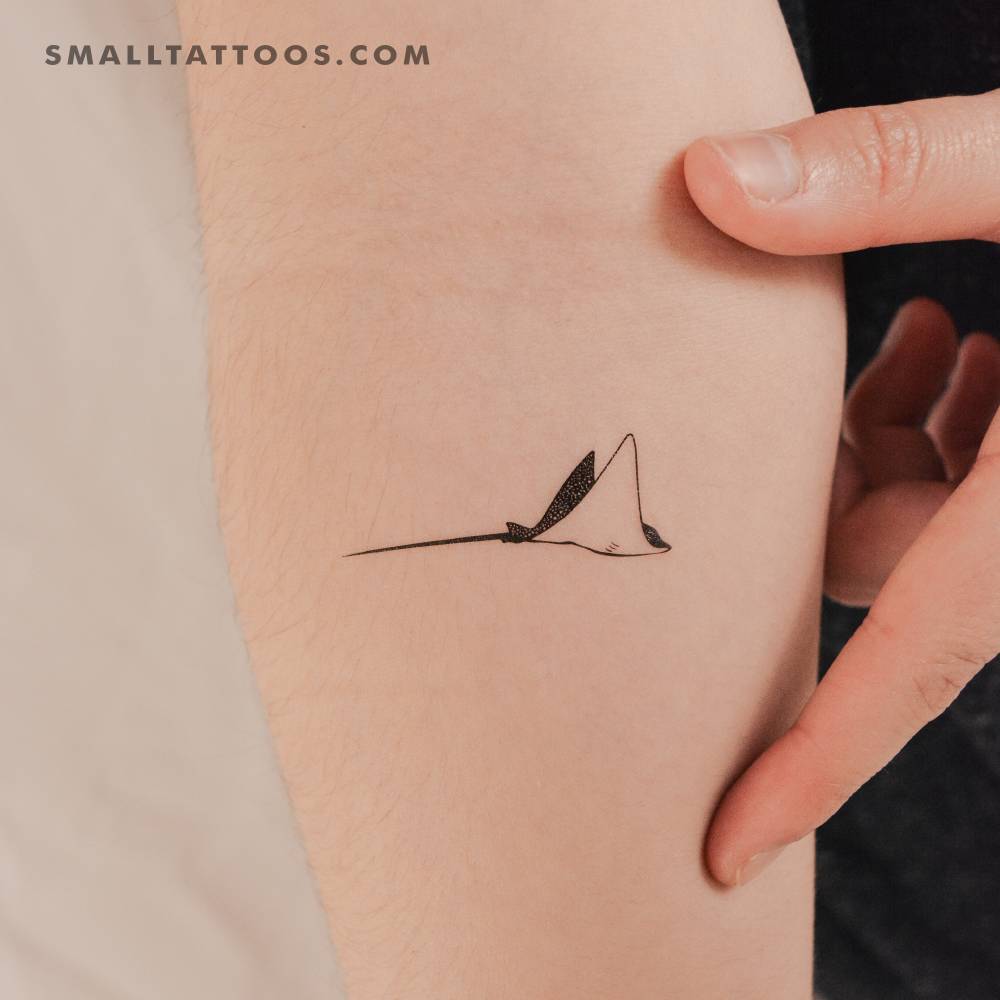 Spotted Manta Ray Temporary Tattoo