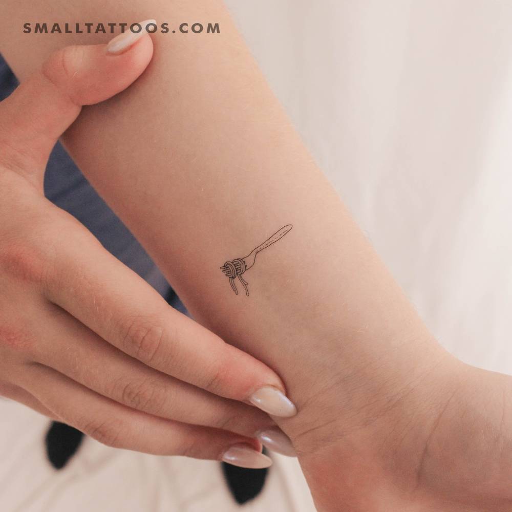 Spaghetti Fork Temporary Tattoo