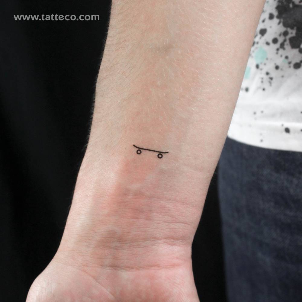 Skateboard Temporary Tattoo