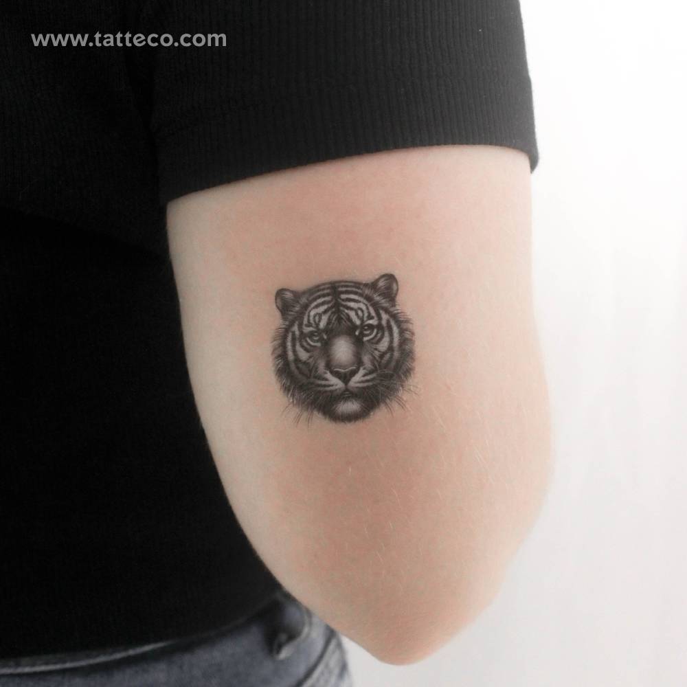 Tiger Head Temporary Tattoo