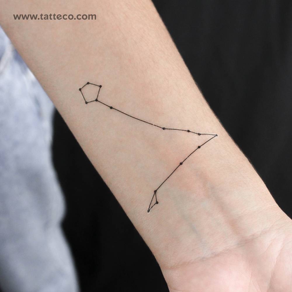 Pisces Constellation Temporary Tattoo