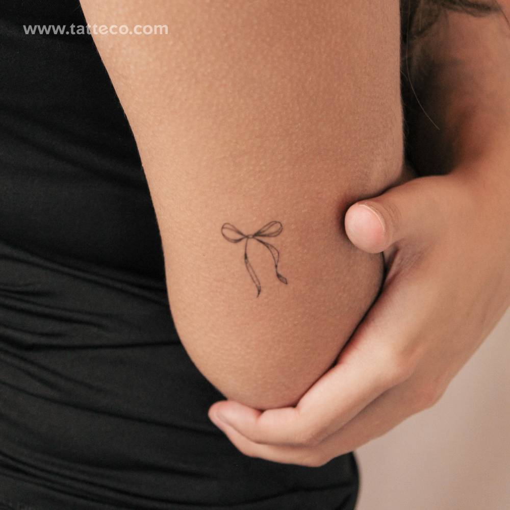 Ribbon Bow Semi-Permanent Tattoo