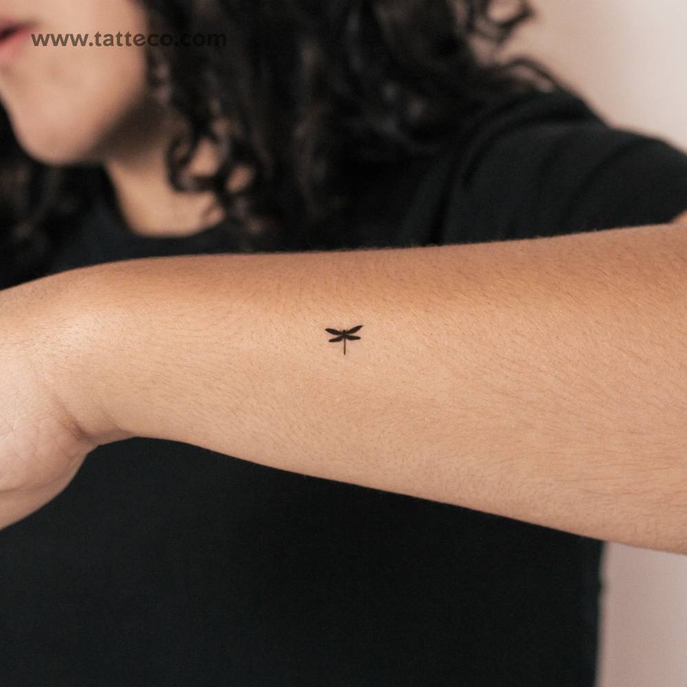 Tiny Dragonfly Semi-Permanent Tattoo