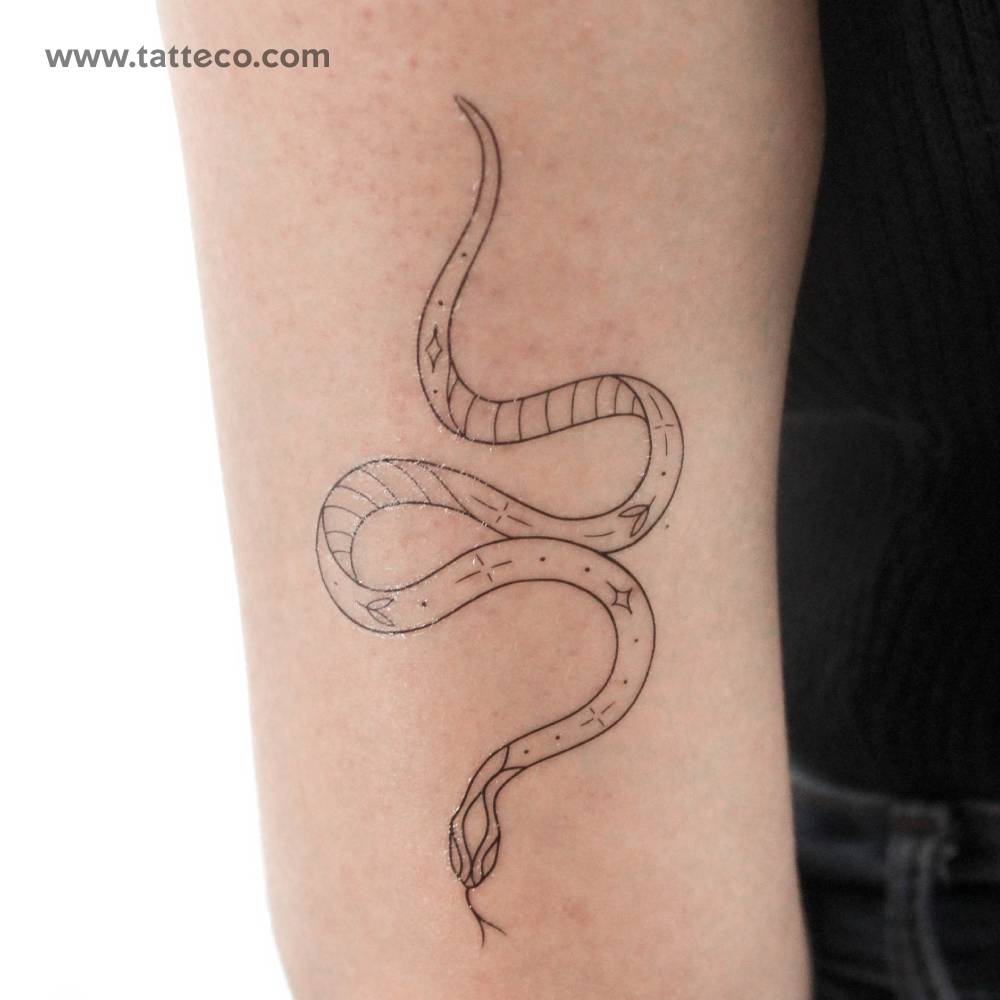 Snake Temporary Tattoo by 1991.ink