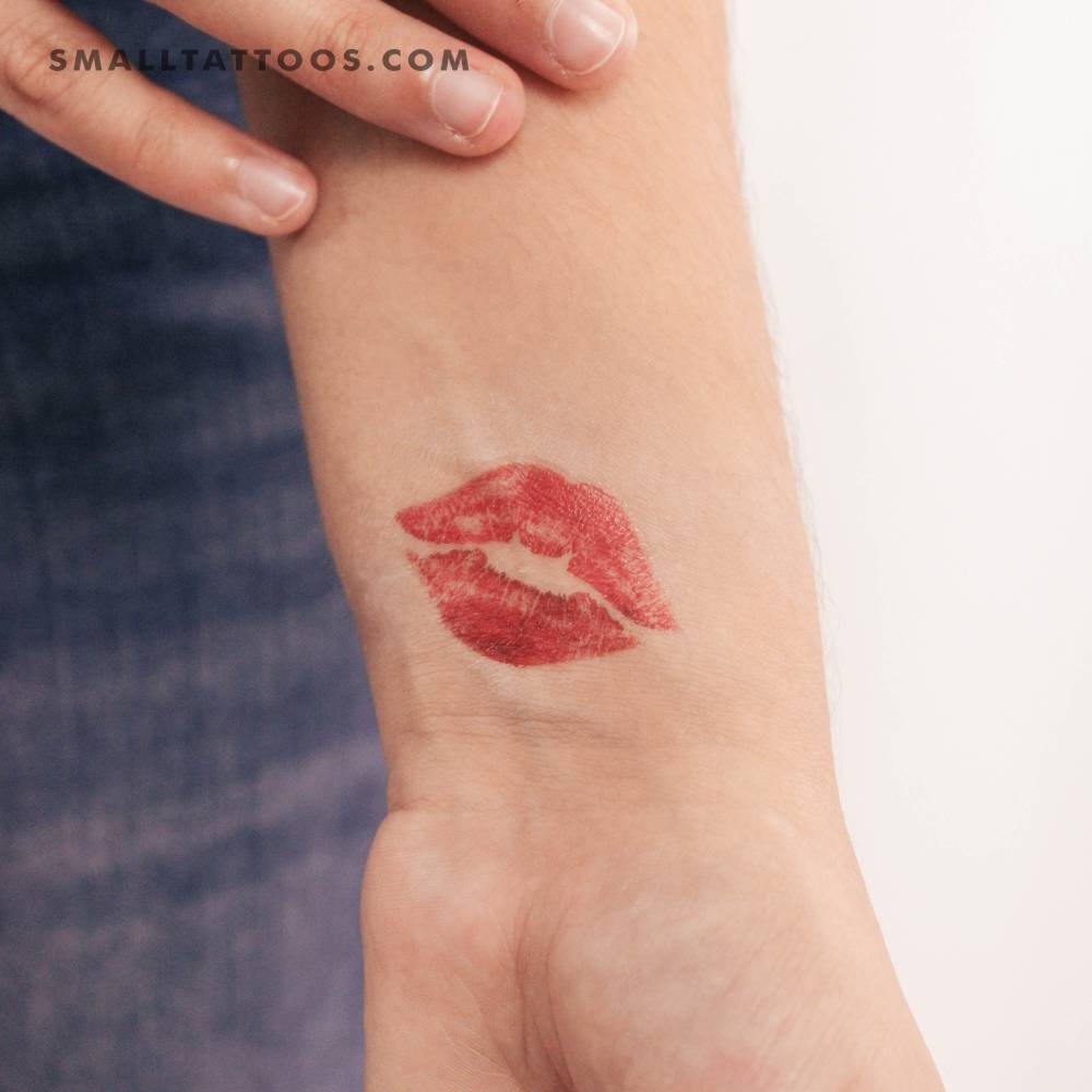 Kiss Mark Temporary Tattoo
