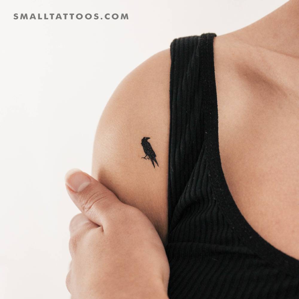 Crow Temporary Tattoo