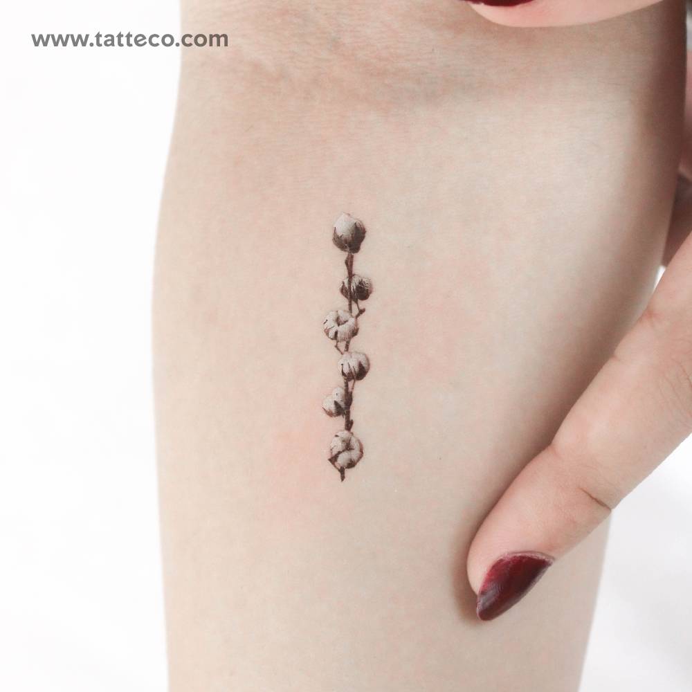 Cotton Stem Temporary Tattoo