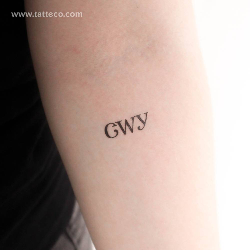 Cherokee syllabary temporary tattoo located on the inner forearm.