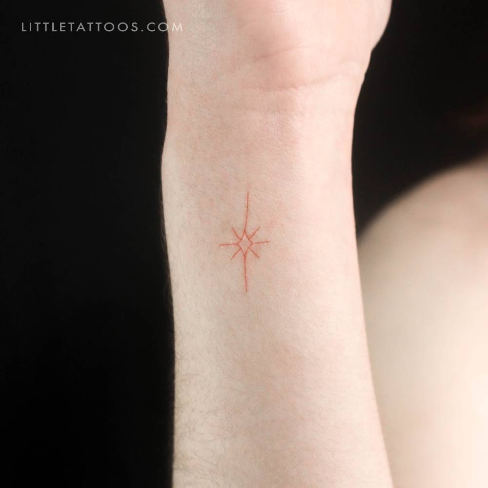 Morning star type II [Red] by Jakenowicz temporary tattoo.