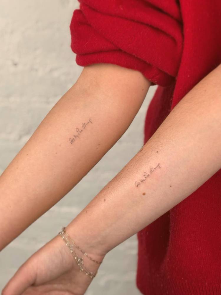 "All my love always" in their nana's handwriting.