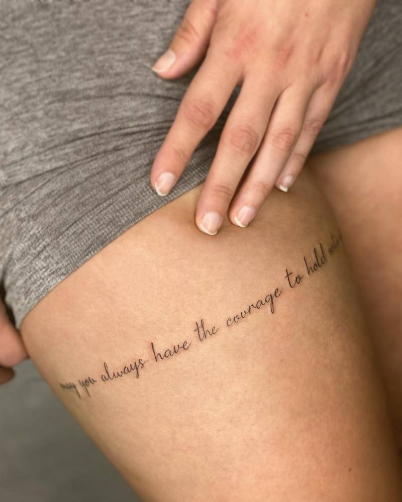 "May you always have the courage to hold onto yourself".