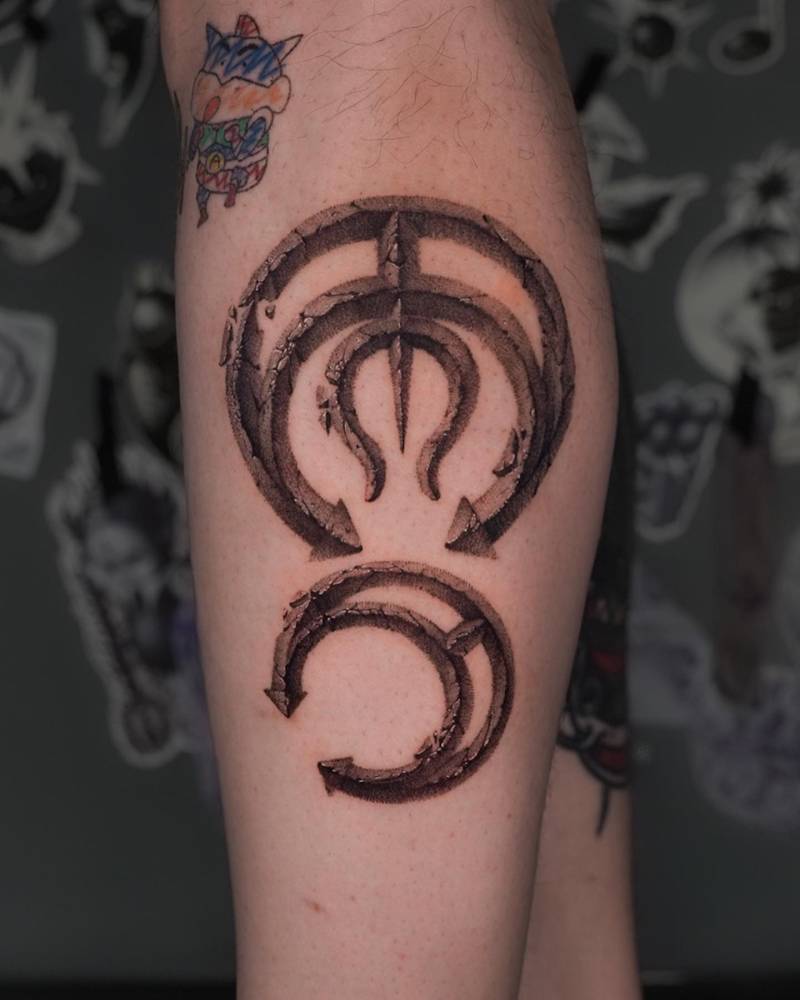 Symbol for Tin from Brandon Sanderson's Mistborn.