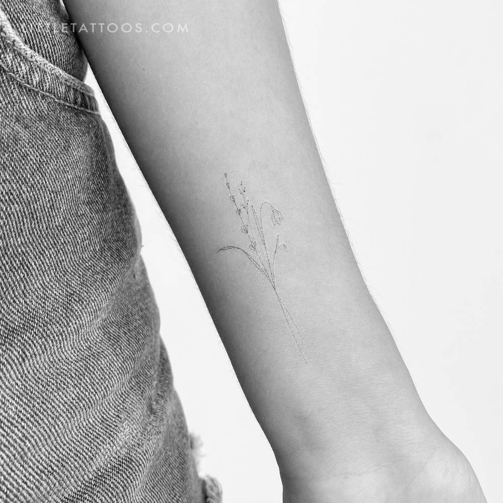 Flower bouquet Nº3 temporary tattoo by Harmlessberry.