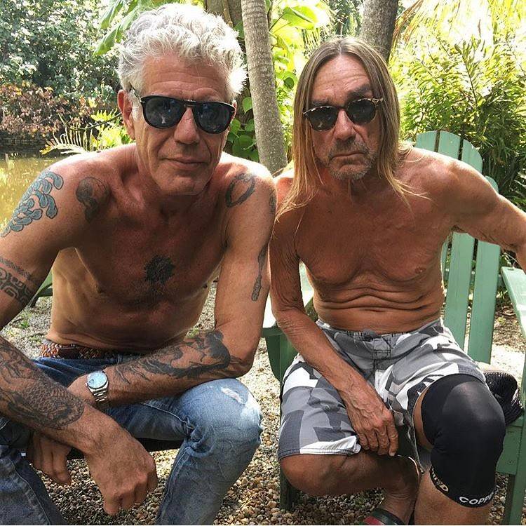 Anthony Bourdain's forearm tattoos.