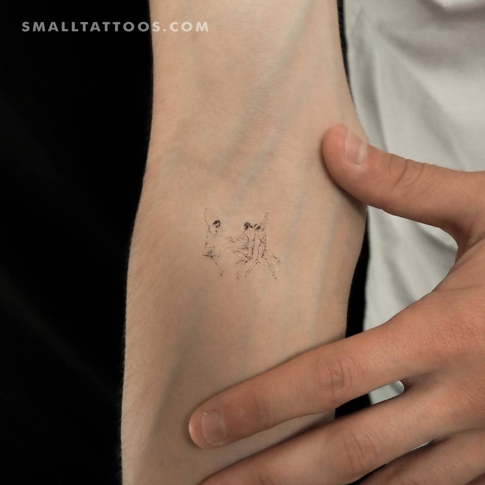 Andante temporary tattoo located on the inner forearm.