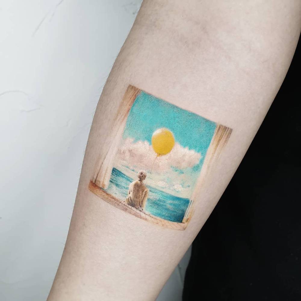 Scene from the music video for BTS’s song "Serendipity".