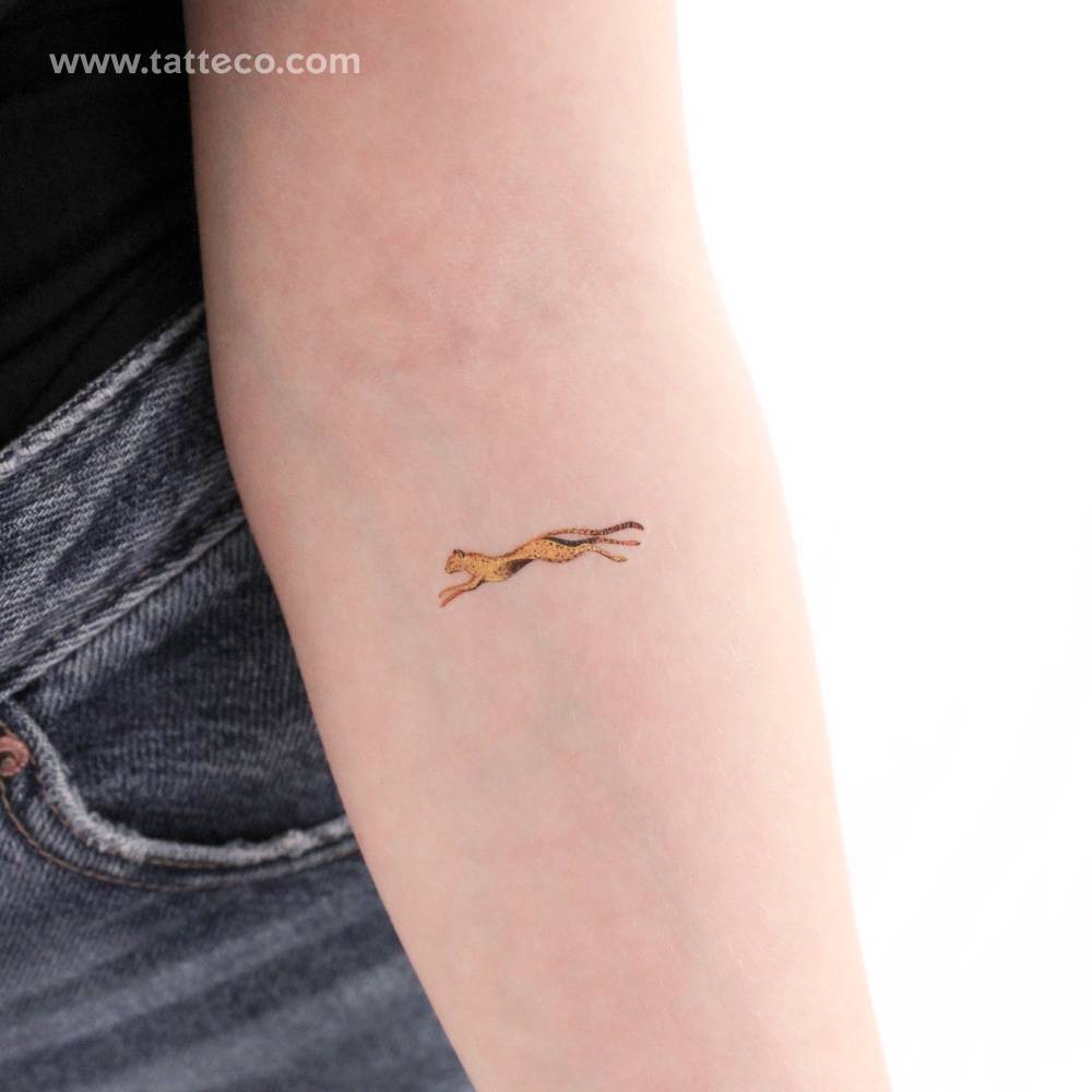 Small leopard by Ann Lilya temporary tattoo.