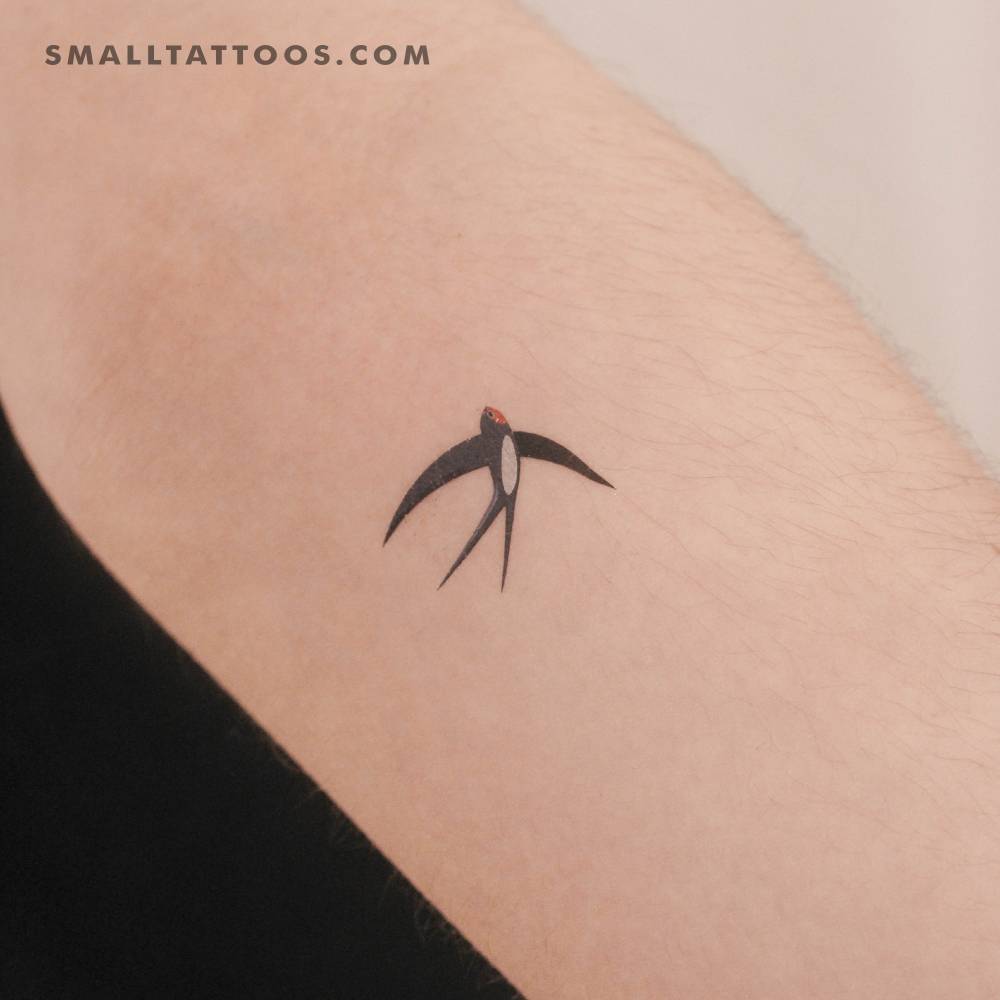 Swallow by Ann Lilya temporary tattoo