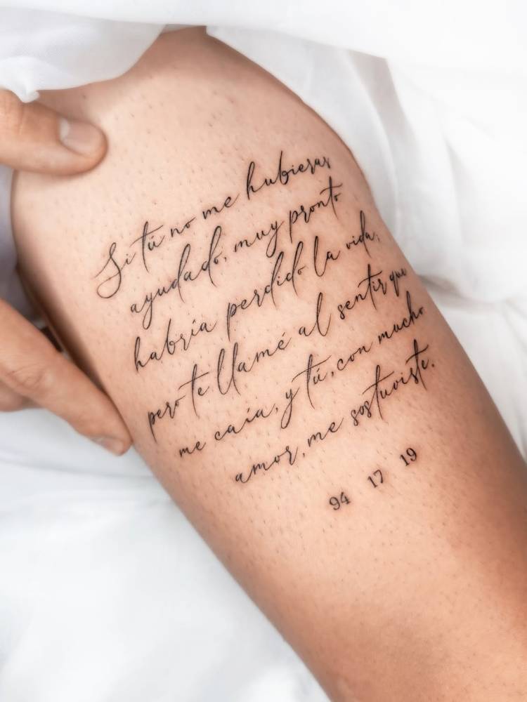 “Si tú no me hubieras ayudado, muy pronto habría perdido la vida; pero te llamé al sentir que me caía, y tú, con mucho amor, me sostuviste”.