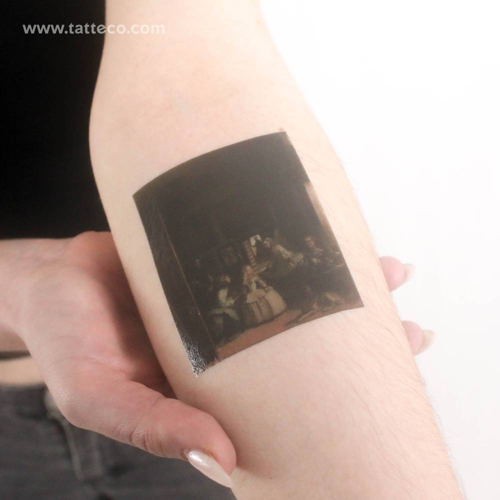 Diego Velazquez's 'Las Meninas' temporary tattoo.
