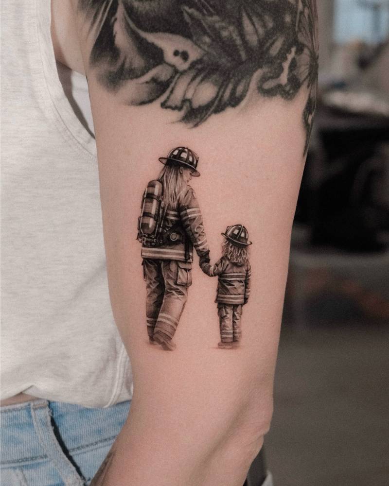 Firefighter mom.