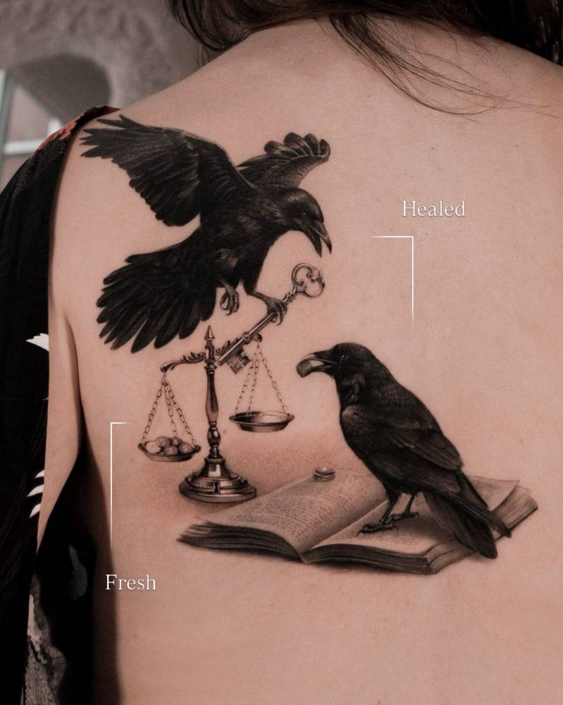 Ravens are healed, scale is fresh.