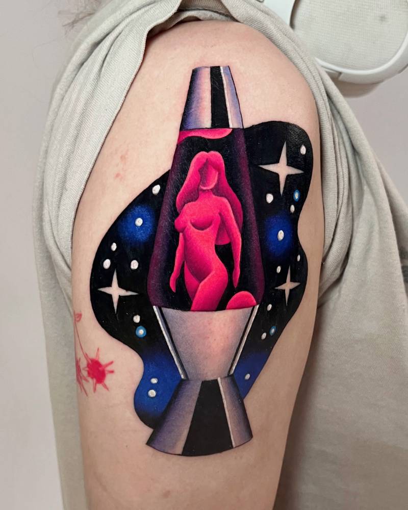 A lava lamp lady.